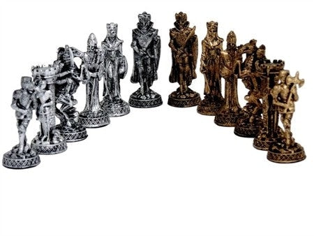 Dal Rossi Italy, Medieval Pewter Chess Pieces