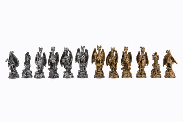 Dal Rossi Italy, Dragon, Pewter Chessmen ONLY - Good Games