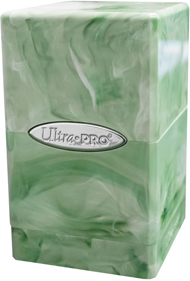 Ultra Pro - Marble Satin Tower Deck Box Lime Green / White - Good Games