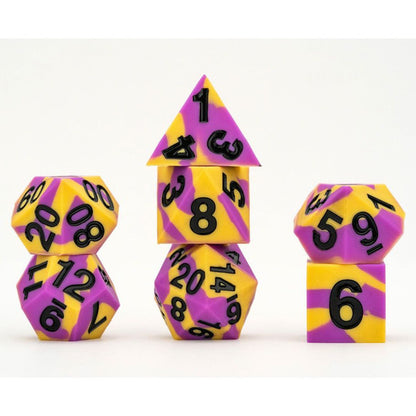 MDG 16mm sharp edge silicone rubber poly Pride dice set - Good Games