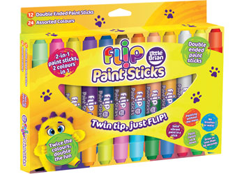 Little Brian Paint Sticks - Flip 12 Pack