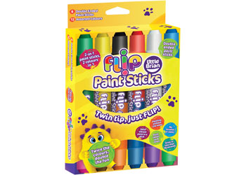 Little Brian Paint Sticks - Flip Paint Sticks 6 Pack