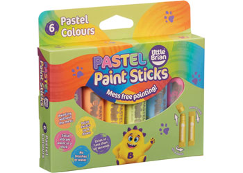 Little Brian Paint Sticks - Pastel 6 Pack
