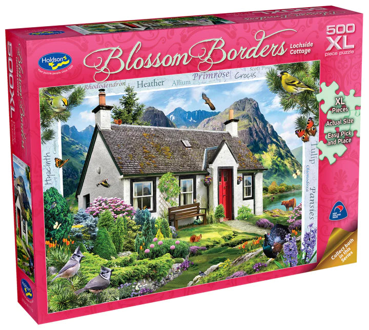 Holdson - Blossom Borders Lochside Cottage 500 Piece Jigsaw