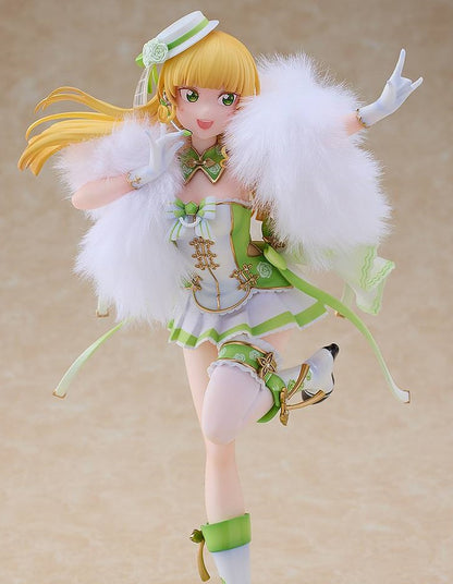 Side view of Sumire Heanna figure showing umbrella angle and kimono sleeve motion