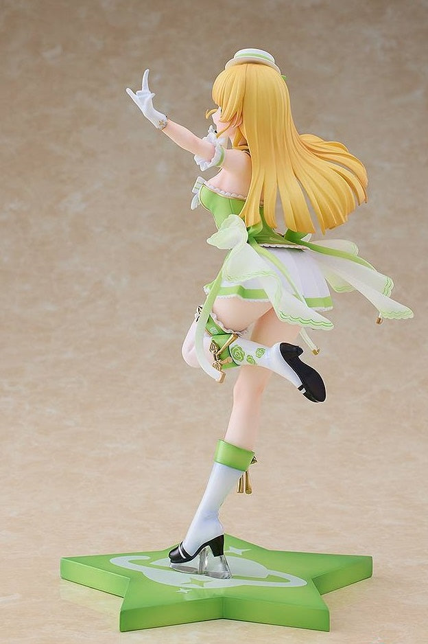Rear view of Sumire Heanna figure emphasizing her long twin braids and decorative sash