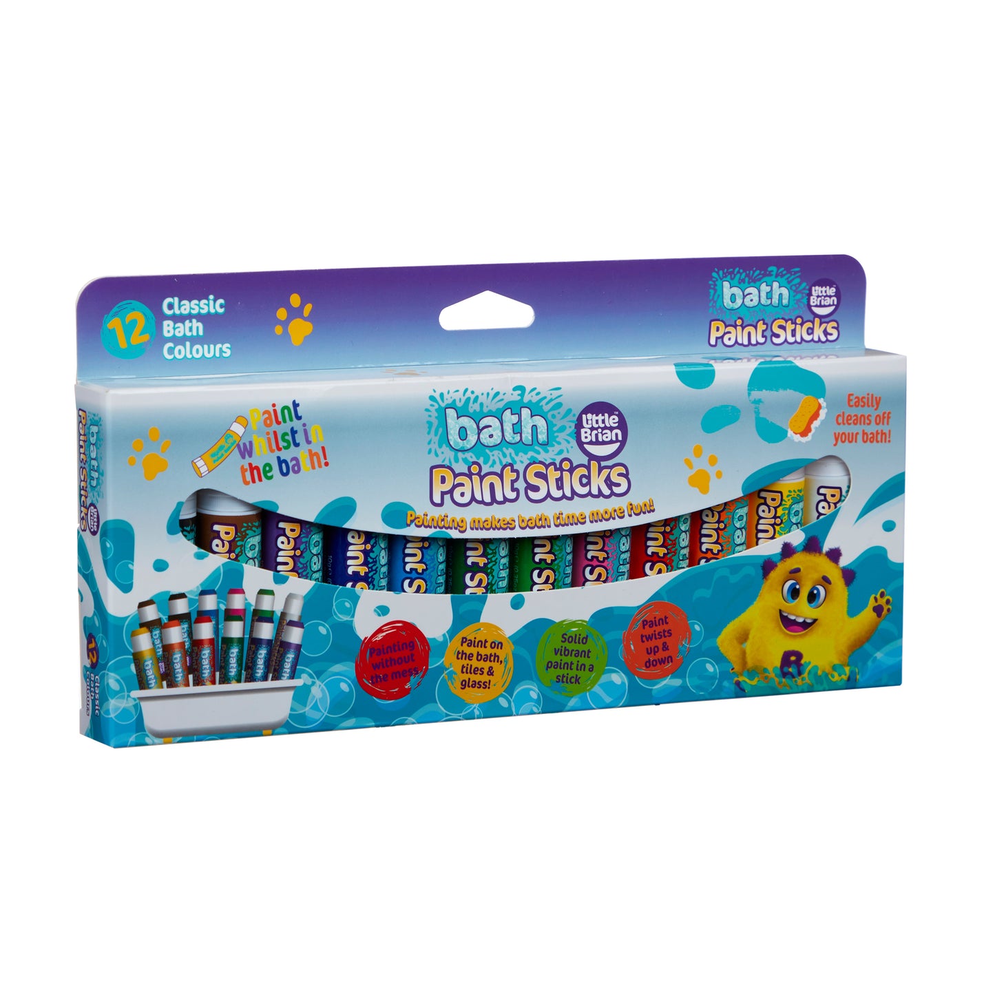 Little Brian Paint Sticks - Bath Paint Sticks 12 Pack