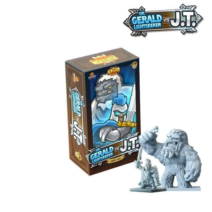 Sir Gerald vs JT board game expansion with figures