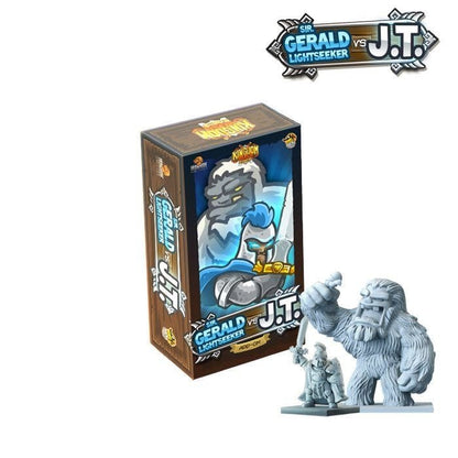 Sir Gerald vs JT board game expansion with figures