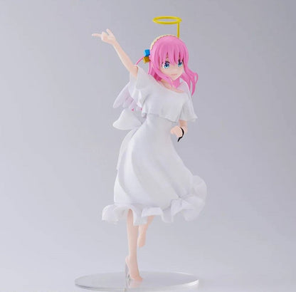 Same figure in soft lighting with open-mouthed expression and right hand lifted