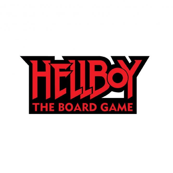 Hellboy The Board Game title logo in red and black
