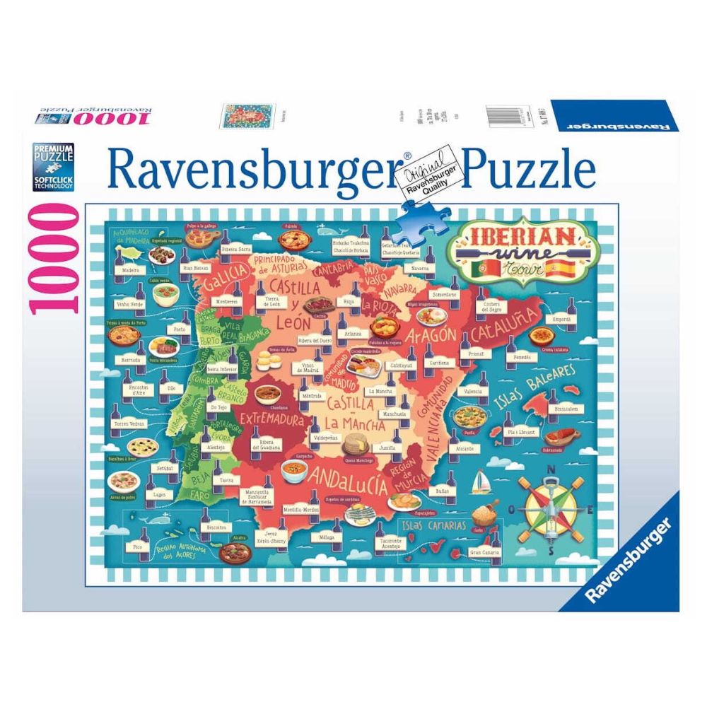 Ravensburger - Map of Iberia - Wines 1000 Piece Jigsaw - Good Games