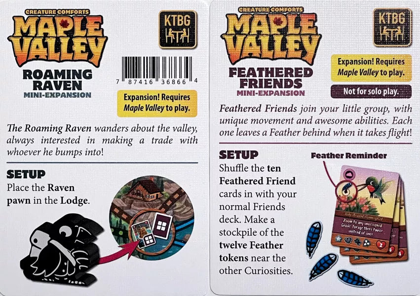 Maple Ridge Ravens Maple Valley Mini Expansion - Roaming Raven and Feathered (Preorder ...