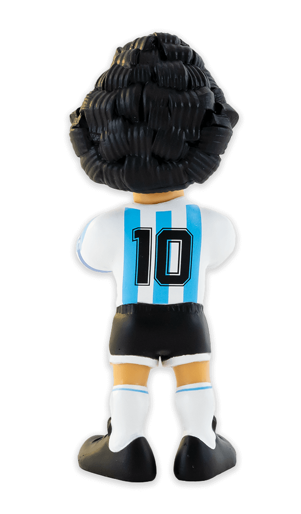 Back view of Minix Maradona showing hair and jersey number