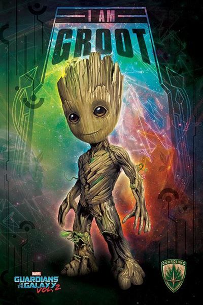 Guardians Of The Galaxy Vol. 2 - I Am Groot - Space Poster