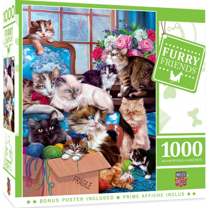 MasterPieces - Furry Friends Trouble Makers 1000 Piece Jigsaw - Good Games