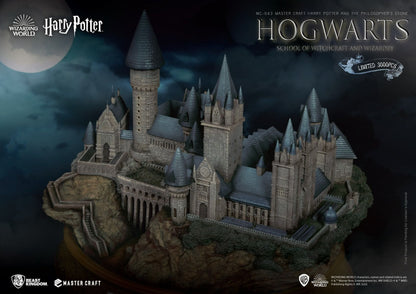 Angle showing the base and foundation of the Hogwarts School statue