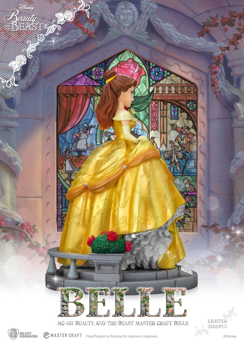 Close-up of Belle’s detailed face and hairstyle