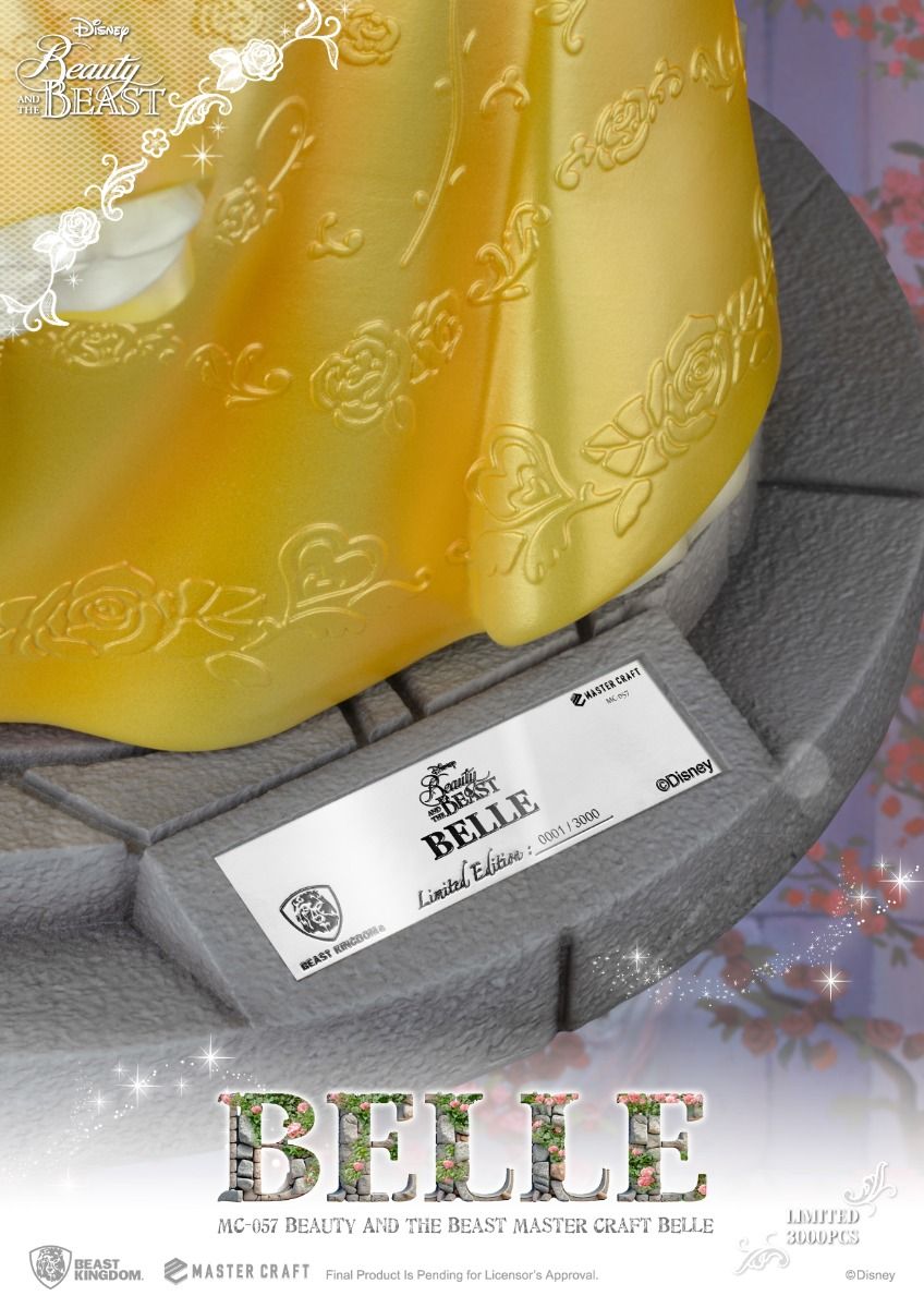 Rear angle highlighting gown folds and base design