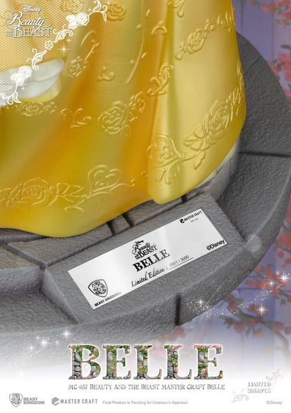 Rear angle highlighting gown folds and base design