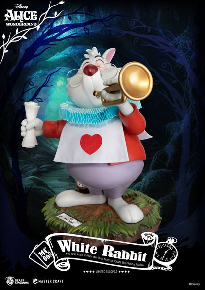 Side view of White Rabbit with waistcoat and glasses details