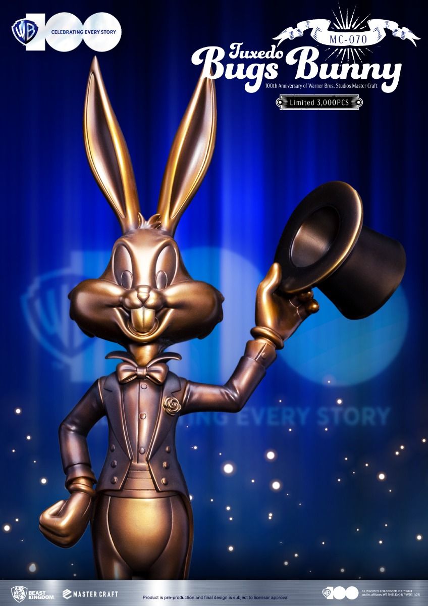 MC-070 Tuxedo Bugs Bunny limited edition statue 100th Anniversary Warner Bros Studios Master Craft bronze-colored