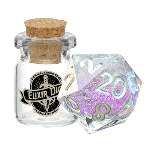Metallic Dice Games - Individual d20 Elixir Liquid Core Dice: Sorcerous Swirl - Good Games