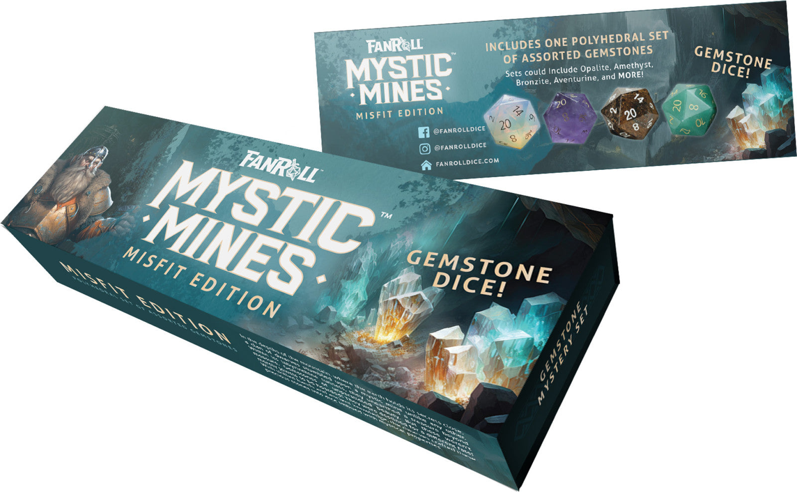 Metallic Dice Games Misfit Gemstone Mystic Mines Dice Set - Good Games