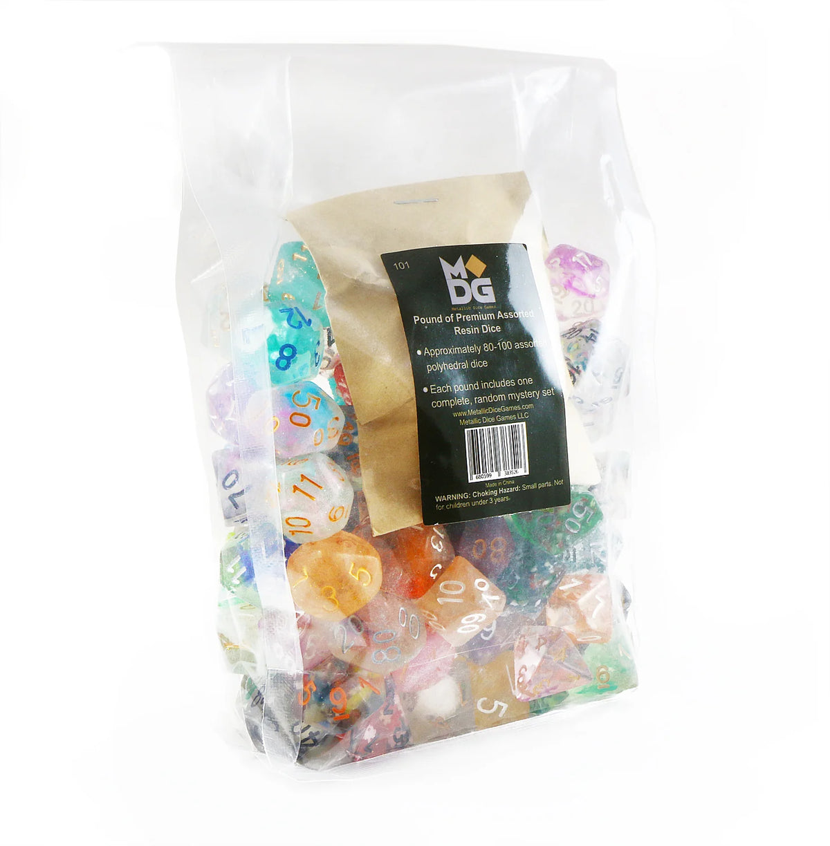 Metallic Dice Games - Pound of Assorted Premium Resin Dice