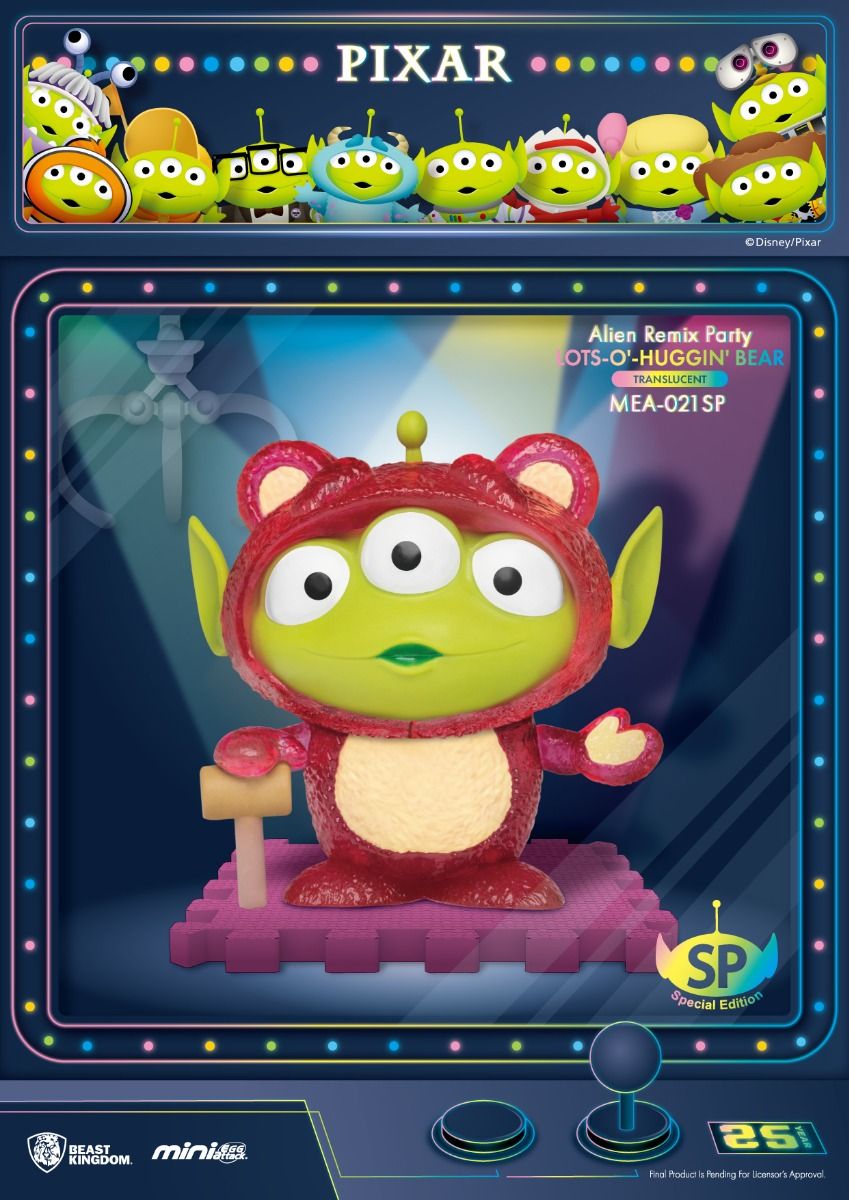 Toy Story Alien Remix Party Lots-O'-Huggin' Bear translucent mini figure in arcade claw machine