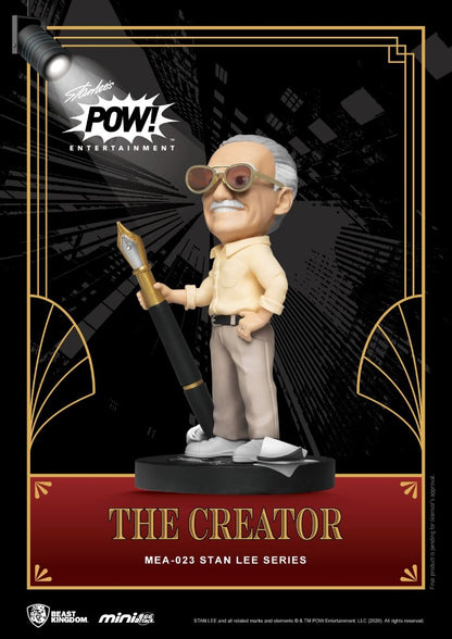 Stan Lee figure from the Mini Egg Attack series holding a giant fountain pen