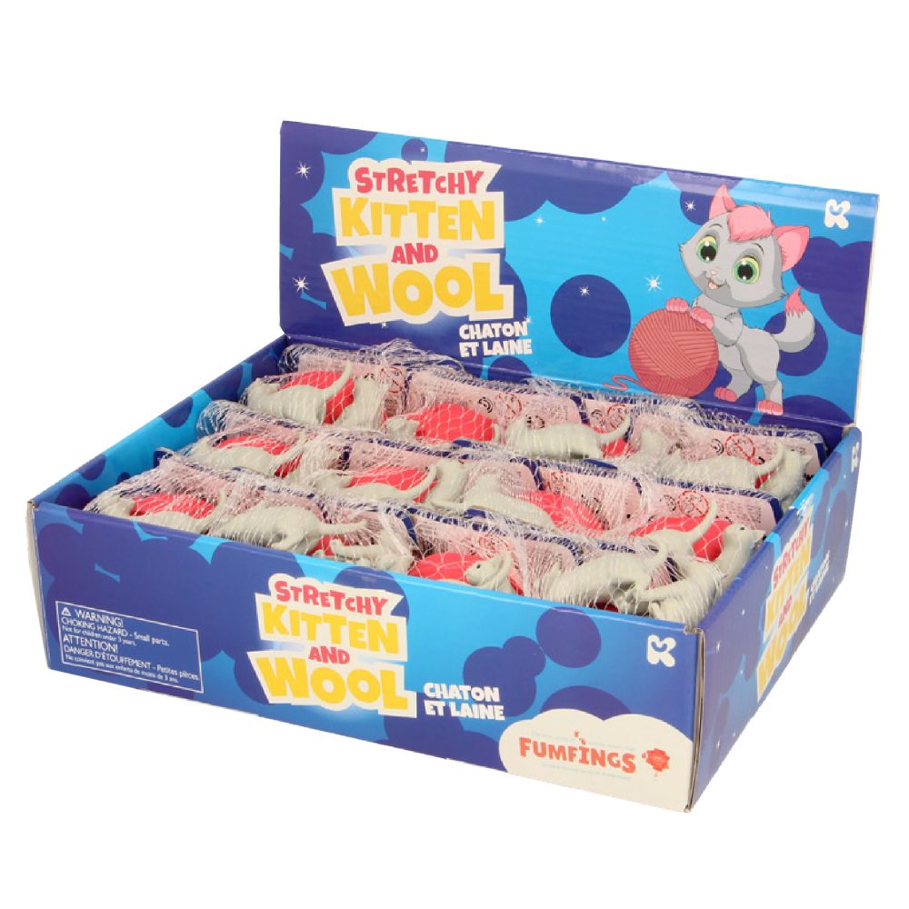 Stretchy Kitten and Ball of Wool 8cm - Good Games