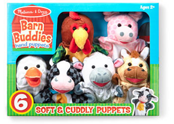Melissa & Doug - Barn Buddies Hand Puppets 6 Pieces