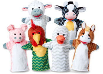 Melissa & Doug - Barn Buddies Hand Puppets 6 Pieces