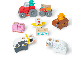 Melissa & Doug - Blockables Farm Play Set