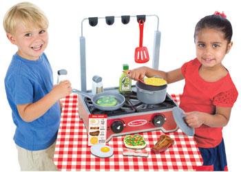 Melissa & Doug - Deluxe Wooden Cooktop Set