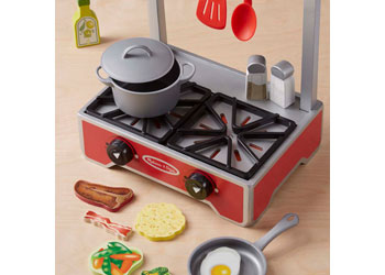 Melissa & Doug - Deluxe Wooden Cooktop Set