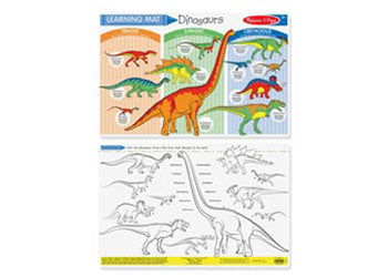 Melissa & Doug - Dinosaurs Colour-A-Mat 6 Pack