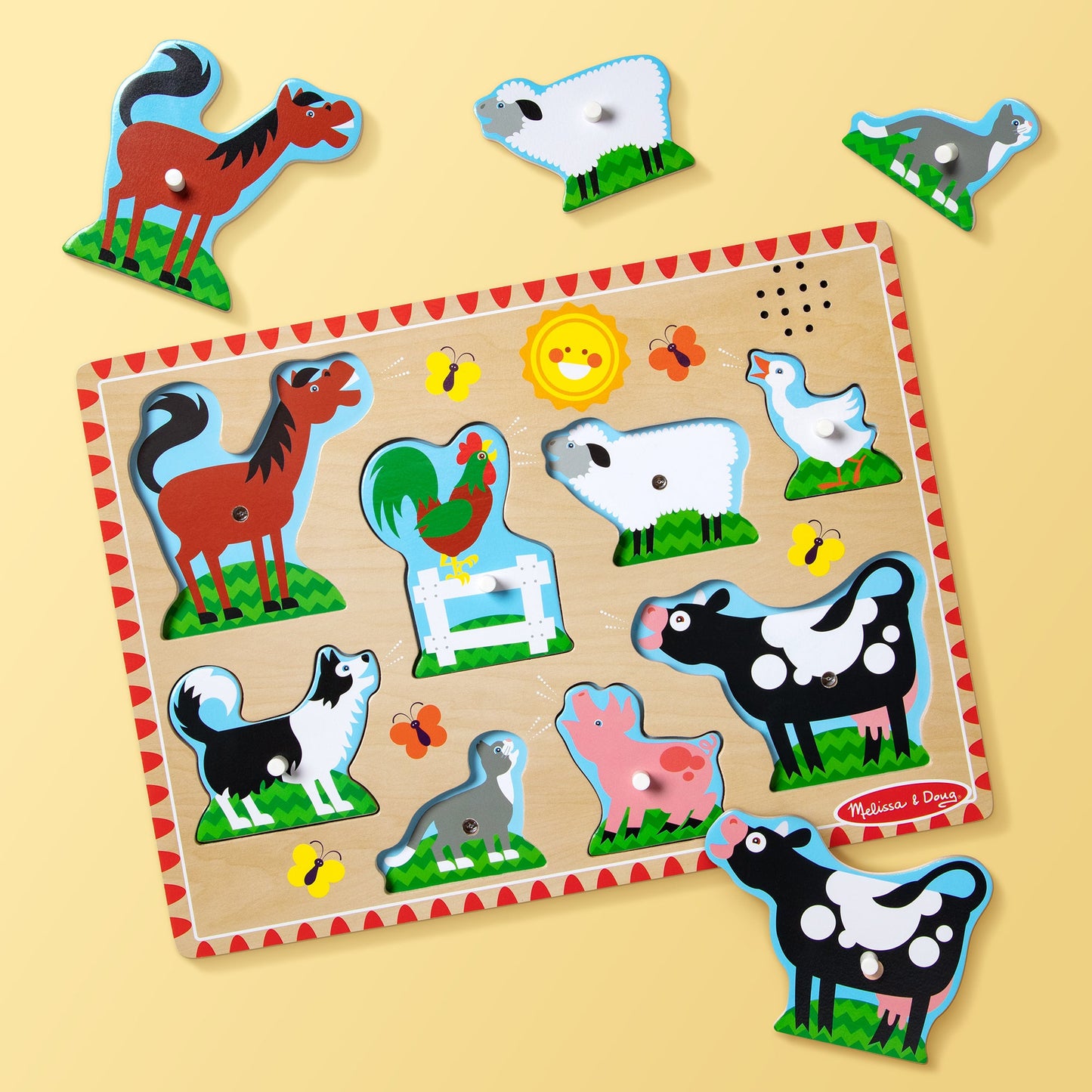 Melissa & Doug - Farm Animals Sound Puzzle 8 Pieces