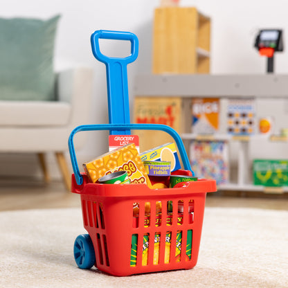 Melissa & Doug - Fill & Roll Grocery Basket Play Set
