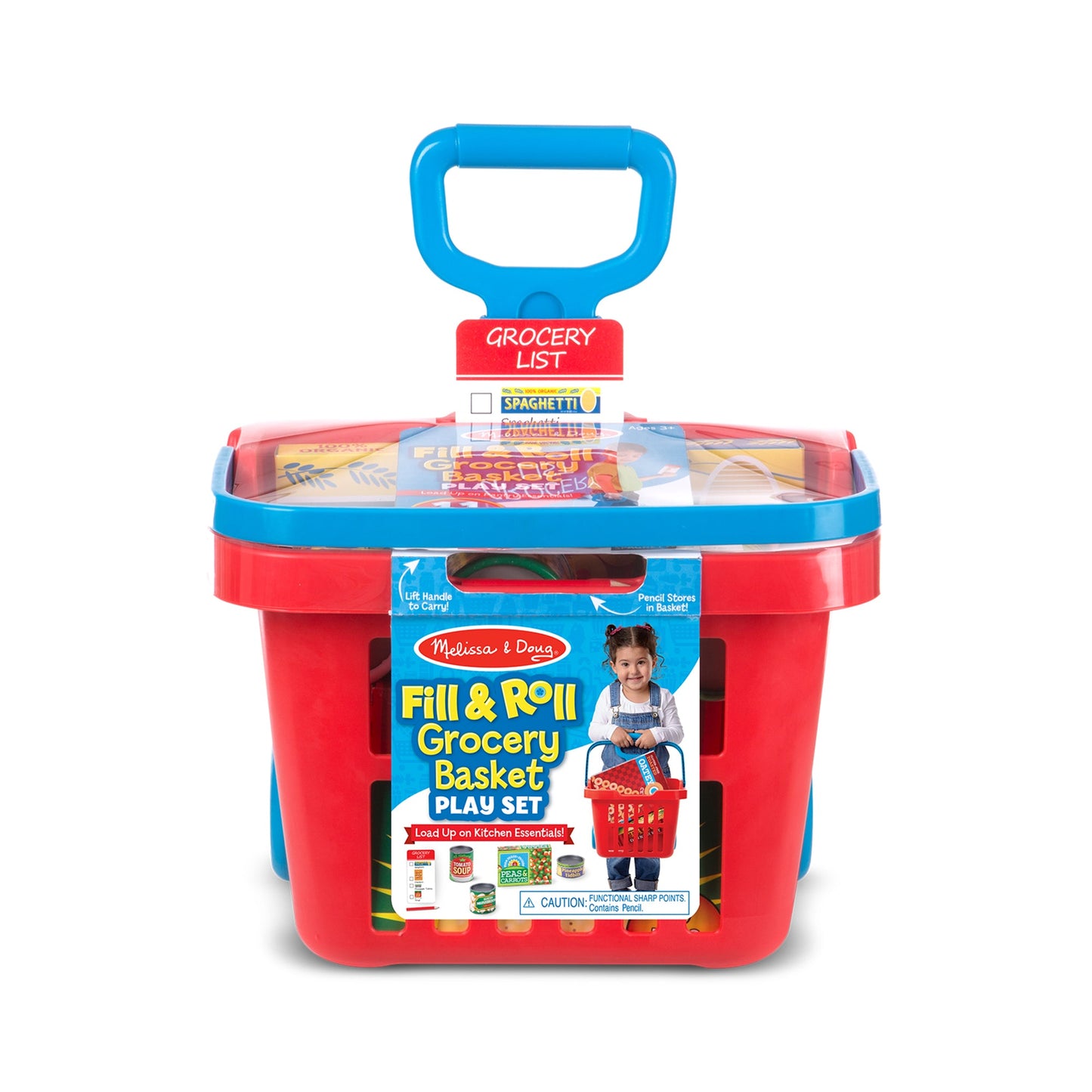 Melissa & Doug - Fill & Roll Grocery Basket Play Set