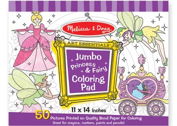 Melissa & Doug - Jumbo Colouring Pad - Princess & Fairy