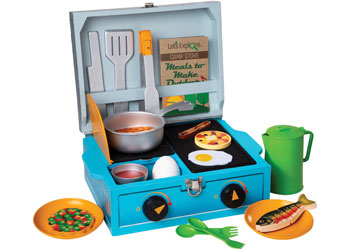 Melissa & Doug - Let's Explore Wooden Camp Stove Play Set