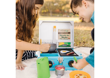 Melissa & Doug - Let's Explore Wooden Camp Stove Play Set
