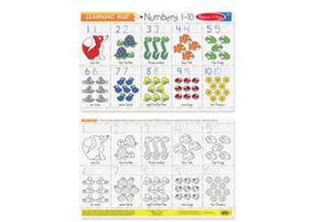 Melissa & Doug - Numbers 1-10 Write-A-Mat 6 Pack