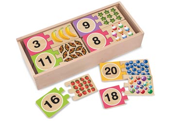 Melissa & Doug - Numbers Wooden Puzzle Cards