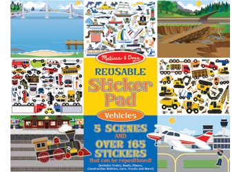 Melissa & Doug - Reusable Sticker Pad - Vehicles