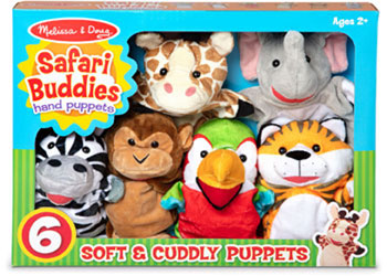 Melissa & Doug - Safari Puppet Set 6 Pieces