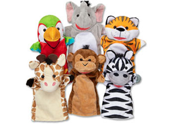 Melissa & Doug - Safari Puppet Set 6 Pieces