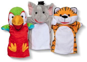 Melissa & Doug - Safari Puppet Set 6 Pieces